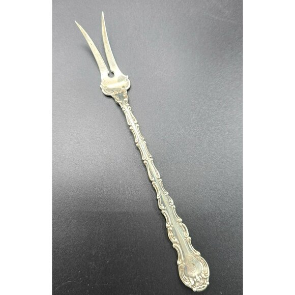 Antique Whiting Fork Sterling Silver Ornate Olive Pickle Seafood Oyster S CT36E - Picture 1 of 11